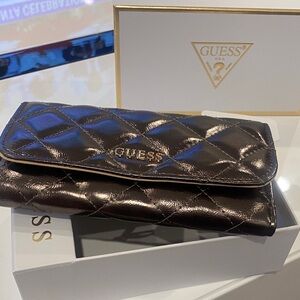 Guess quilted pewter wallet